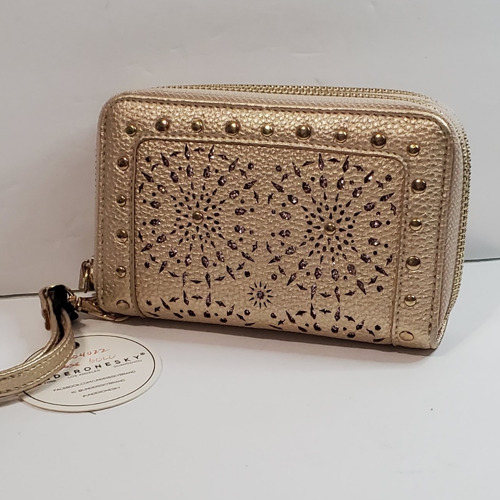 The Perfect Wallet Gold Zipper Wallet/Wristlet
